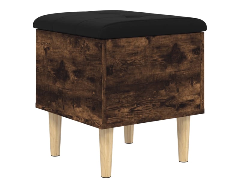  Banc chambre, banc de rangement chêne fumé 42x42x46 cm bois d'ingénierie  - Conforama A