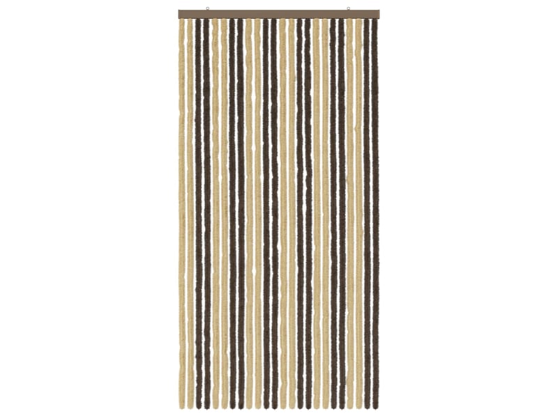 Rideau anti-insectes, moustiquaire en chenille marron foncé et beige cf43475 - Conforama C