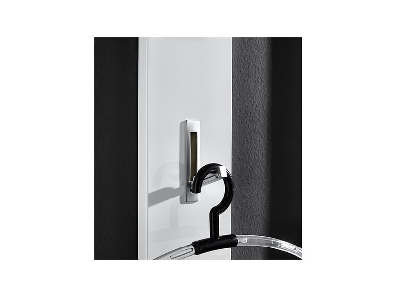 Porte manteau mural laque design rouge noir blanc alti 3255-83 - Conforama D