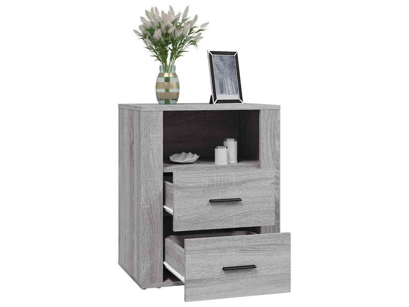  Table de chevet - cabinet de chevet - table de nuit sonoma gris 50x36x60 cm bois d'ingénierie  - Conforama D