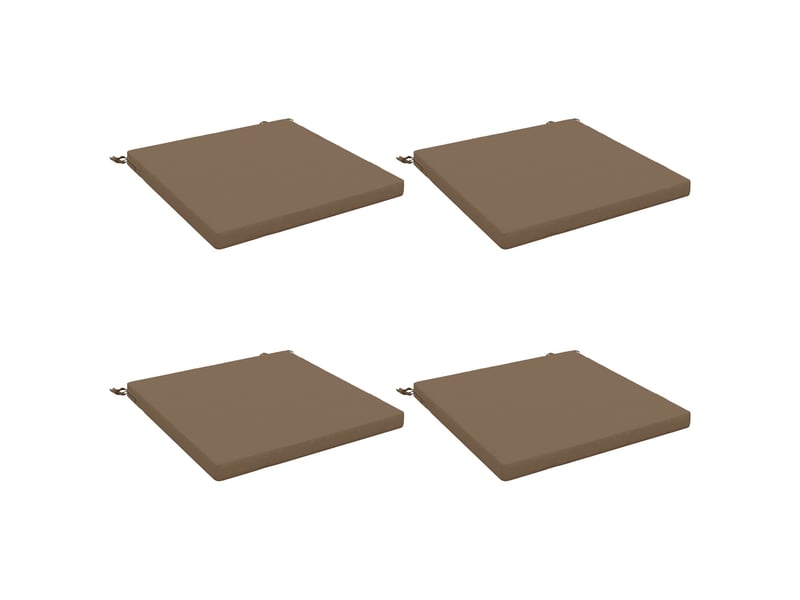 Lot de 4 coussins de siège, coussins d'assise soest 100 % polyester taupe cf60556  - Conforama A