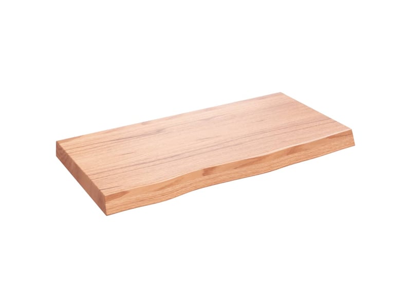  Comptoir de salle de bain, plan de travail marron 80x40x(2-6) cm bois traité cf65811  - Conforama A