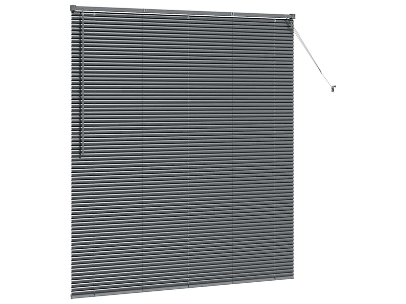 Store vénitien, store de fenêtre gris foncé 175 x 155 cm 25 mm aluminium cf47898 - Conforama E