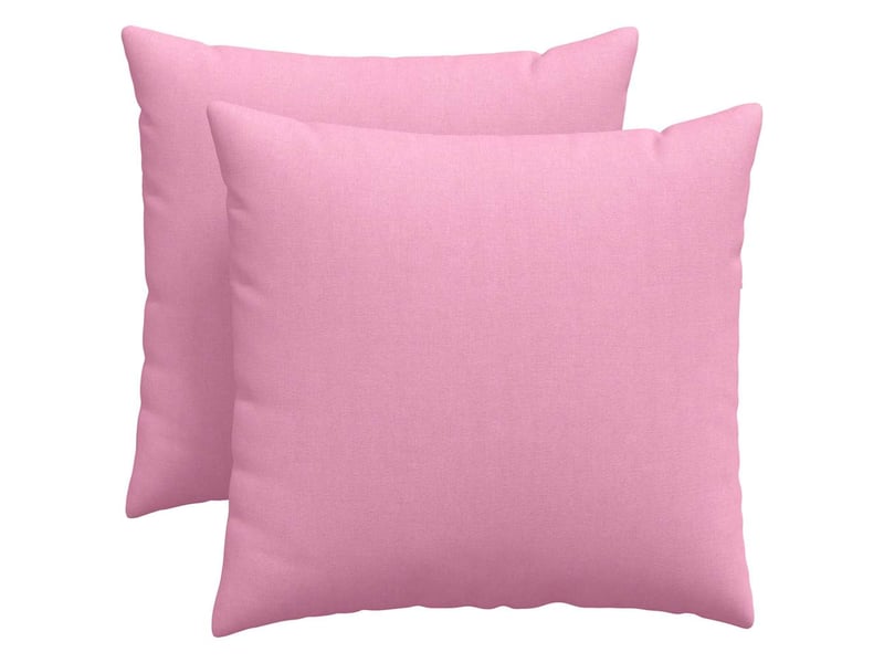  Lot de 2 coussins de canapé, coussins décoratifs tissu rose 50 x 50 cm cf58933  - Conforama A