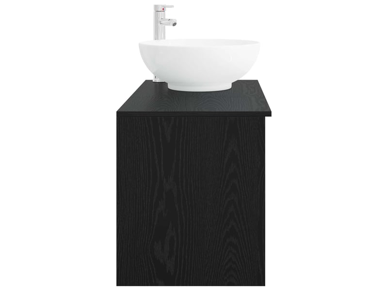 Ensemble de mobilier de salle de bain 2 pcs chêne noir shl5118 - Conforama E