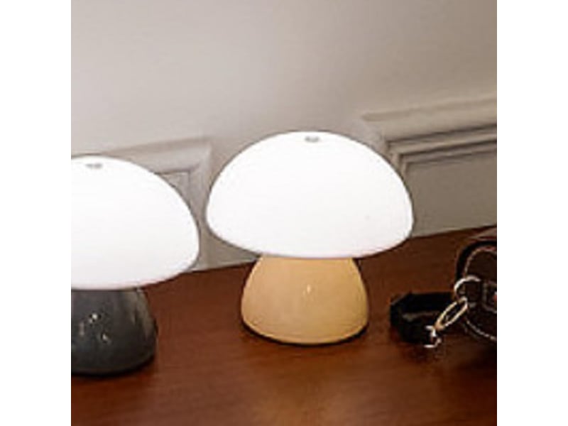  Veilleuse champignon à tapoter, lumière blanc chaud – lampe d'ambiance pour chambre, chevet et table-beige  - Conforama D