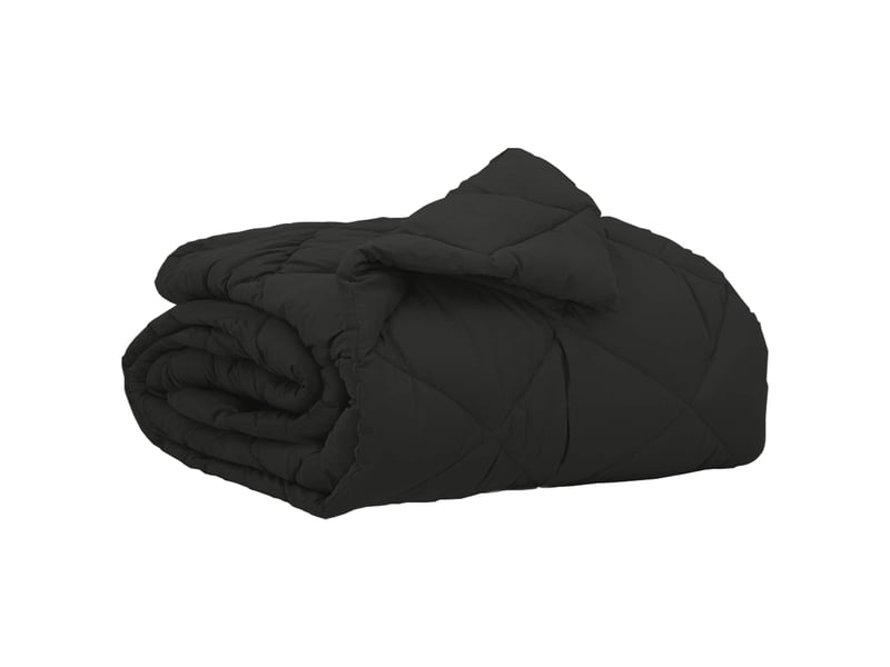  Duvet - couette d'été simple 220 x 155 cm été 200 gsm noir  - Conforama A