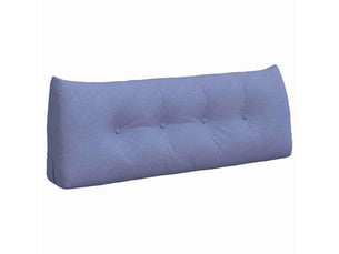 Coussin de dos, coussin de dossier bleu denim 120 x 24 x 50 cm tissu cf54540