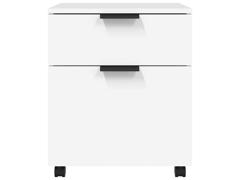  Caisson de bureau, classeur mobile avec roues blanc 45x38x54 cm bois d'ingénierie  - Conforama C