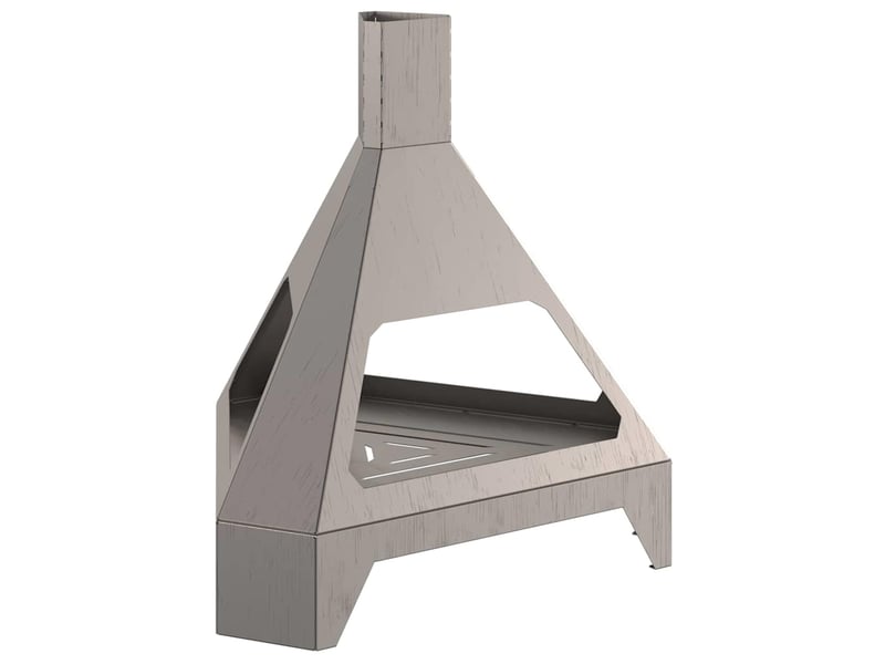  Brasero exterieur, foyer camping rouillé 50x43x52 cm acier patiné  - Conforama E
