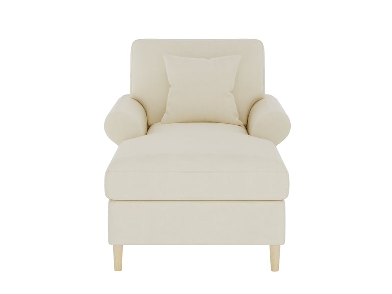  Fauteuil relax 133x87x90 cm, avec fonction allongée, coussin lombaire, canapé simple, pour salon, bureau, velours beige  - Conforama A