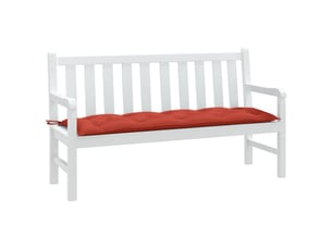 Coussin de banc de jardin, coussin d'assise rouge mélangé 150x50x7 cm tissu cf52825