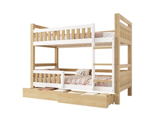 Lit superposé 90x200 cm <strong>MODERNLUXE</strong>  <strong></strong> coloris blanc