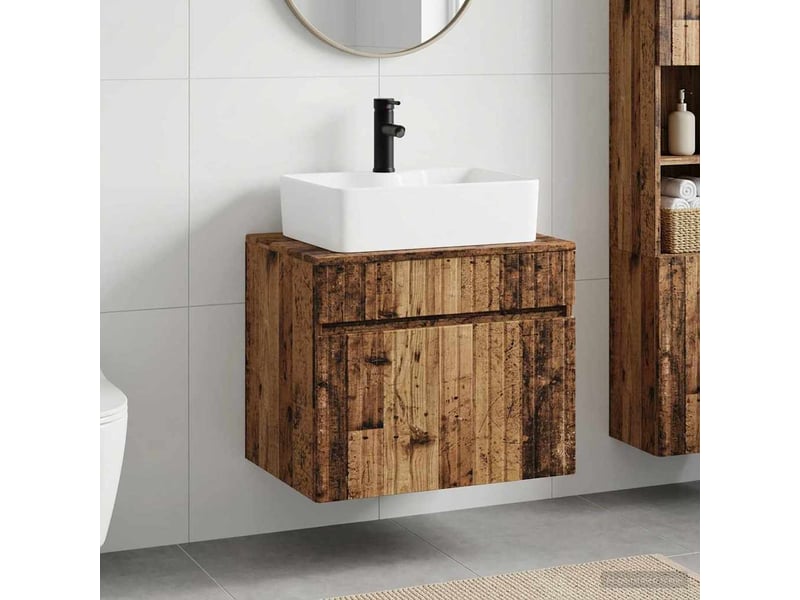 Ensemble de mobilier de salle de bain bois ancien cf64601 - Conforama B
