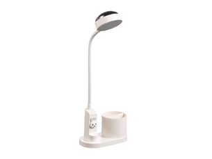 Lampe de bureau enfant avec porte-stylo led rechargeable dimmable pour enfants (blanc)
