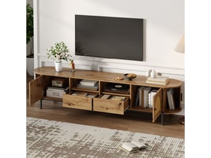 Meuble tv coloris blanc 49.5 cm   