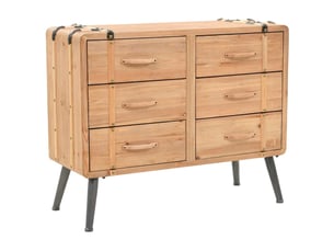 Armoire de rangement bureau, armoire à tiroirs bois de sapin massif 91x35x73 cm