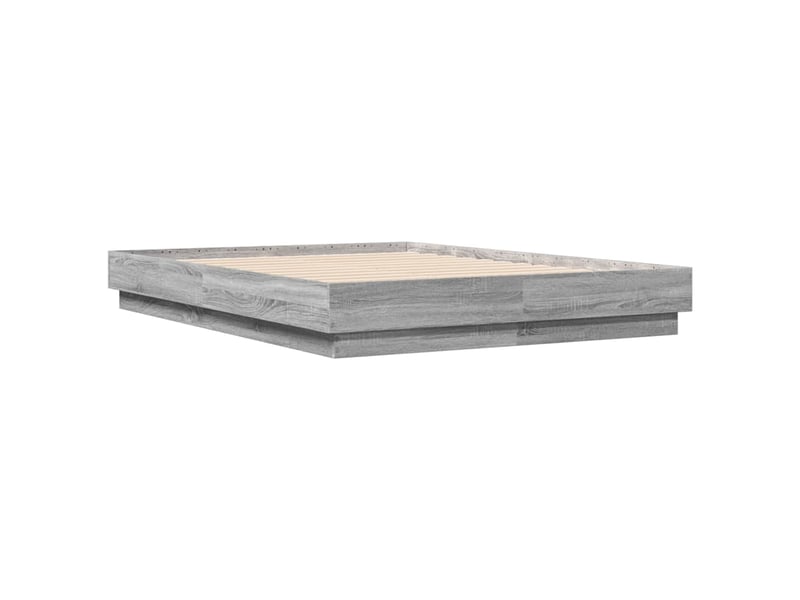  Lit double- lit adulte -  cadre de lit sans matelas sonoma gris 120x190 cm  - Conforama B