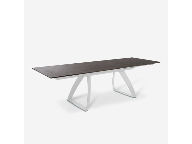  Table extensible en hpl jusqu'à 12 places 170270x90 grayson - rouiller  - Conforama C
