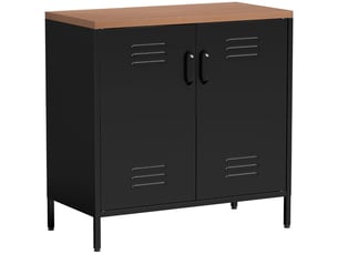 Buffet 2 porte(s)  0 tiroir(s) OKMYHOME  - 80 cm coloris noir 