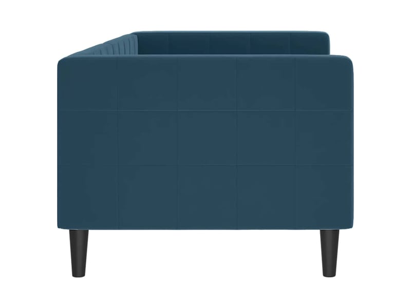 Lit simple- lit adulte -  lit de repos sans matelas bleu 80x200 cm velours  - Conforama C