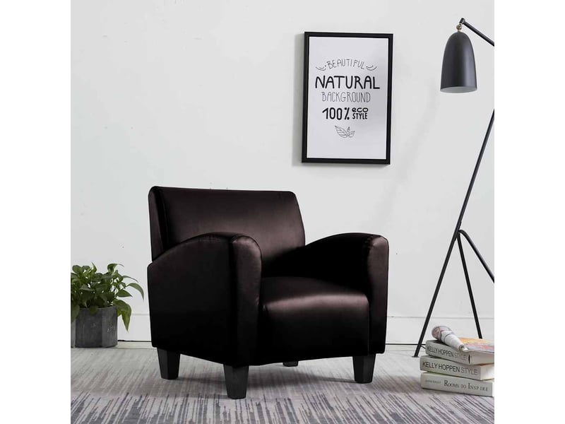  Chaise de bureau, chaise de canapé marron foncé similicuir  - Conforama B