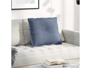 Coussin de dos, coussin de dossier bleu 60 x 50 cm tissu en velours côtelé cf54533