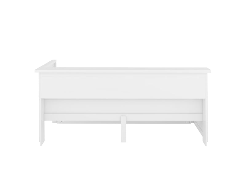  Lit banquette blanc 90x200 cm, lit gigogne, led, rangements, prise et usb  - Conforama E