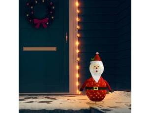 Décoration de noël figurine père noël led tissu de luxe 60 cm