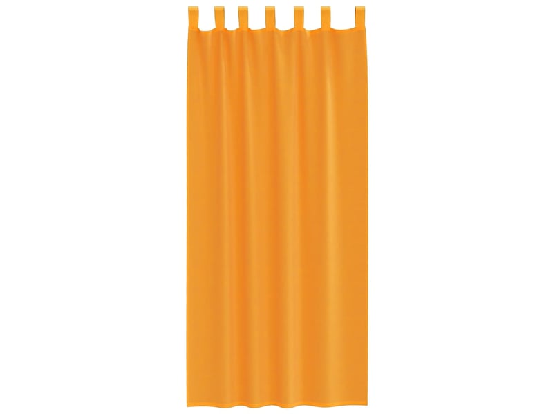  Lot de 2 rideaux en voile, voilages avec boucles orange 140x245 cm cf44310  - Conforama D