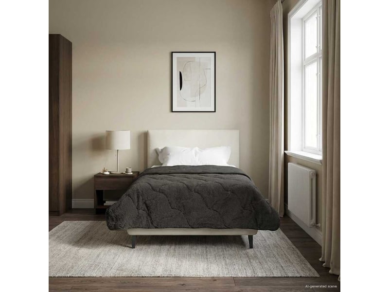 Couette - duvet d'été 155 x 200 cm été anthracite respirant - Conforama D