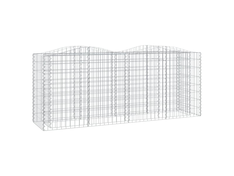  Lit surélevé à gabions arqué 200 x 50 x 100 cm fer galvanisé argent 02_0039932  - Conforama A