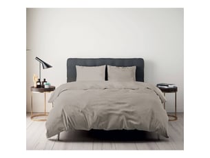 Housse de couette satin de coton versatin - taupe - 240x260