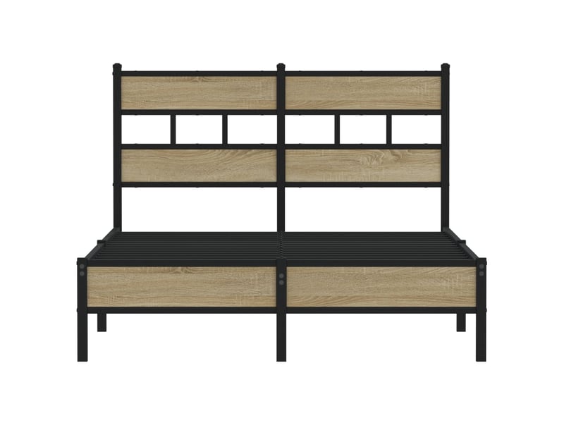  Lit double- lit adulte -  cadre de lit sans matelas chêne sonoma 120x190 cm  - Conforama C