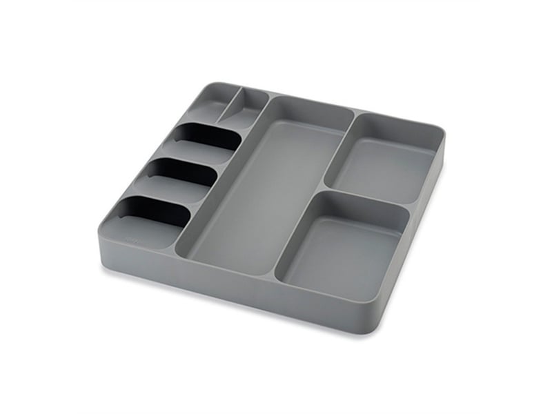  Rangement compact pour la vaisselle, les couverts et les accessoires de cuisine, kitchen organiser tiroir rangement des couverts, gris  - Conforama D