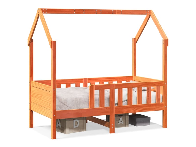  Cadre de lit d'enfants - lit jeune forme de maison sans matelas pin  - Conforama A
