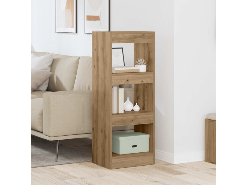 Bibliothèque 3 niveaux, armoire à livres 37 x 30 x 103 cm bois d'ingénierie - Conforama B