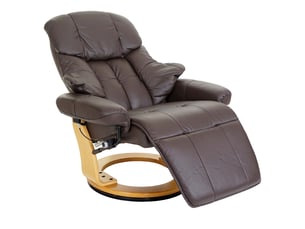Fauteuil relax manuel  <strong></strong> Cuir / Croûte de Cuir marron