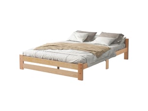 Lit 2 places 140x200 cm <strong>MERAX</strong>  <strong>lit enfant naturel</strong> coloris naturel