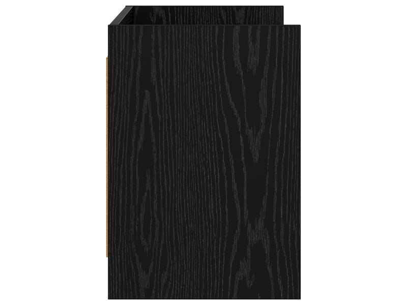  Meuble tv - banc tv - meuble de rangement 100 x 33 x 47 cm chêne noir bois d'ingénierie  - Conforama E