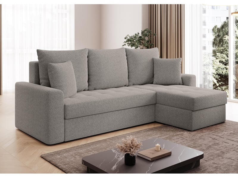  Canapé d’angle karaman 238 cm beige convertible avec coffre Karaman - Conforama B