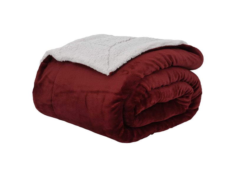 Plaid canapé bordeaux 130x150 cm 1 kg polaire - Conforama A