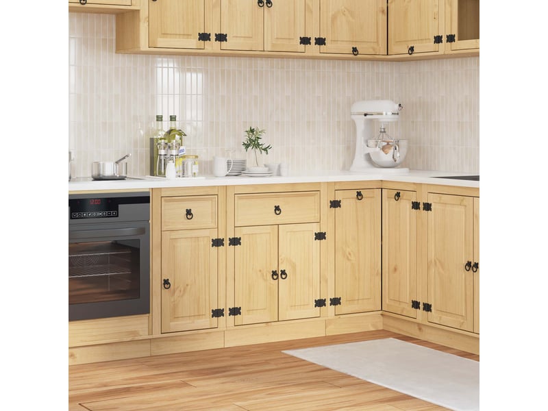 Meuble de cuisine - armoire ski brun miel 60 x 46 x 81,5 cm pin massif - Conforama B