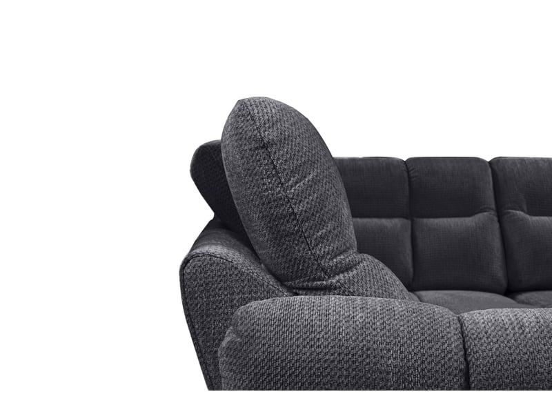 Canapé d'angle gris fixe 4 places  - Conforama N