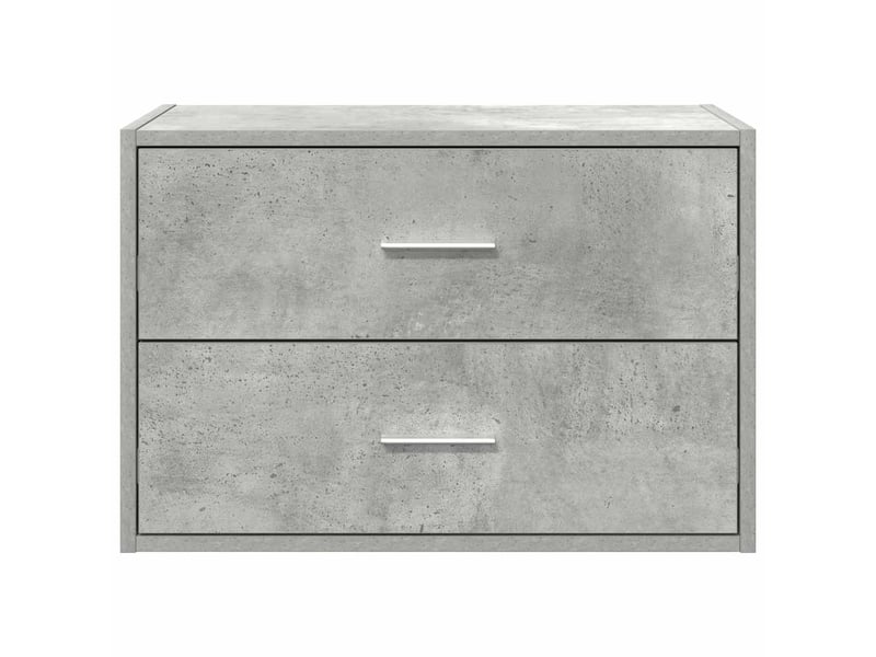  Armoire à tiroirs, commode avec 2 tiroirs gris béton 60x31x40 cm bois d'ingénierie  - Conforama D