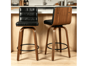 tabouret de bar <strong>REDOM</strong> - noir hauteur d'assise 66 cm vendu Par paire