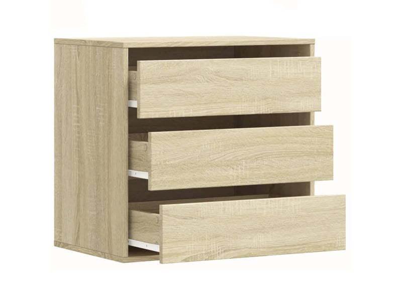  Commode chambre adulte, commode d'angle chêne sonoma 60x41x58 cm bois d'ingénierie  - Conforama E