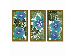 Ensemble de 3 tableaux abstraits bohèmes – décoration murale – décoration murale en bois (20 x 40 cm, environ 0,5 cm d'épaisseur)