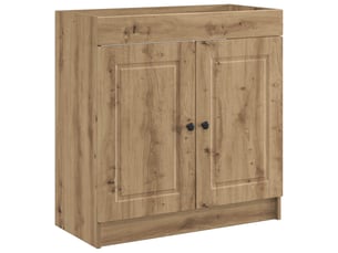 Armoire sous évier de salle de bain, meuble de rangement chêne artisanal shl6165