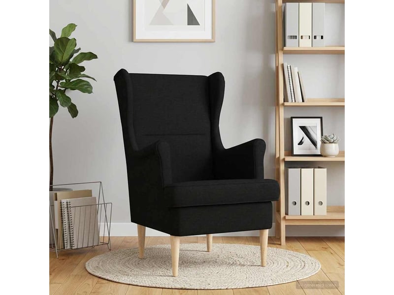 Vidaxl fauteuil noir tissu  - Conforama B
